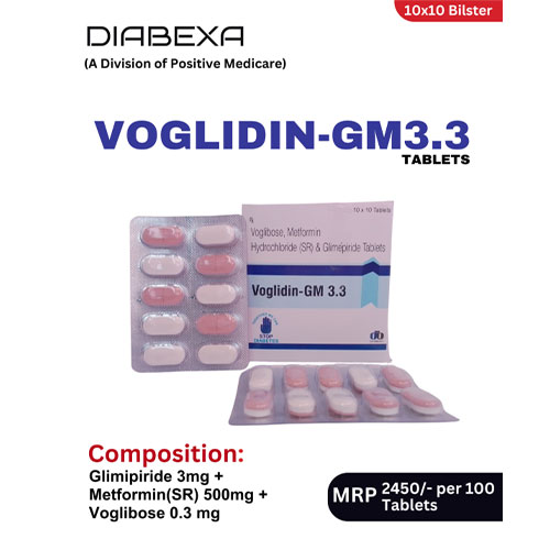 VOGLIDIN-GM 3.3 TABLETS
