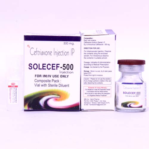 Solecef-500 Injection