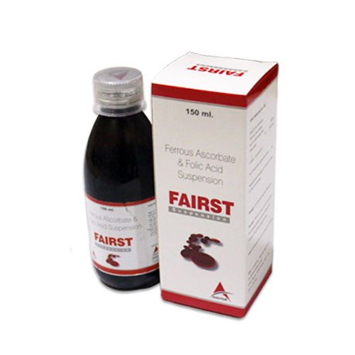 Ferrous Ascorbate 30 mg +Folic Acid 550 mcg / Each 5ml Suspension