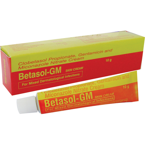 Clobetasol 0.05% + Gentamycin 0.1%  Miconazole 2.00% Cream