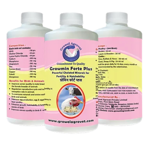 Growmin Forte Plus – A High Quality Chelated Minerals Supplements for Aquaculture,Poultry, Cattle
