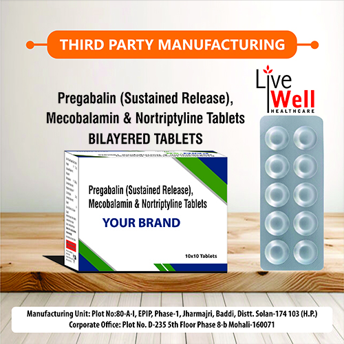Pregabalin 75mg + Nortriptyline 10mg + Mecobalamin 1500mcg Tablets