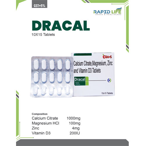 CALCIUM CITRATE 1000 mg + MAGNESIUM 100mg + ZINC 4MG + VIT D3 200 I.U