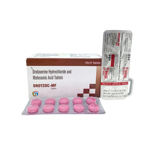 DROTAVERINE HYDROCHLORIDE IP 80 MG+ MEFENAMIC ACID IP 250 TABLETS