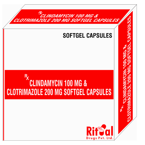 Clindamycin 100mg + Clotrimazole 200mg Softgel Capsules