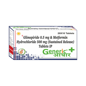 Glimepiride 0.5 mg + Metformin 500 mg SR Tablets