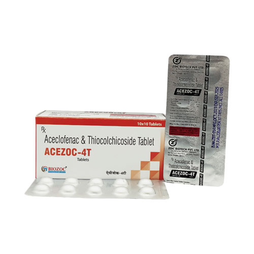 ACECLOFENAC IP 100 MG + THIOCOLCHICOSIDE IP 4 MG TABLETS