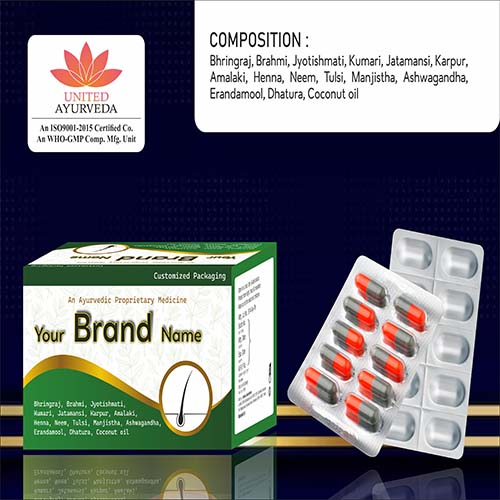 Bhringraj + Brahmi +Jyotishmati + Kumari + Jatamansi +Karpur  + Amalaki + Heena +Neem Tablets