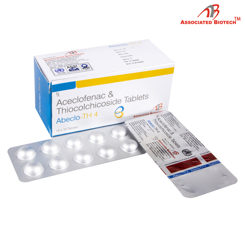 Aceclo 100mg + Thiocholchicoside 4mg Tablets