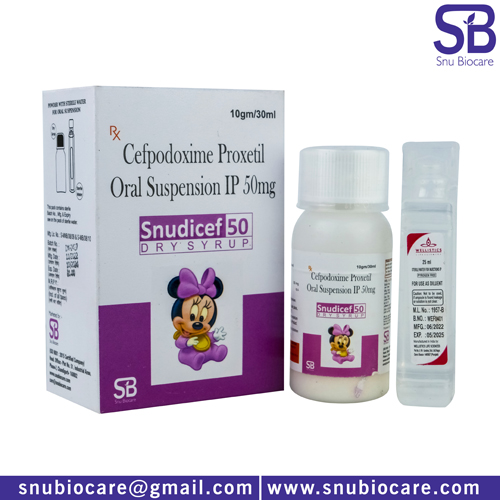 Snudicef-50 Dry Syrups(Sterile Water)