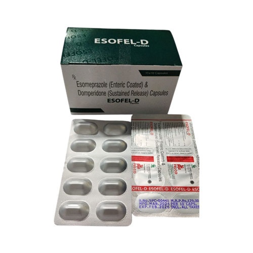 Esomeprazole 20mg/40mg + Domperidone 10mg/30mg Capsules