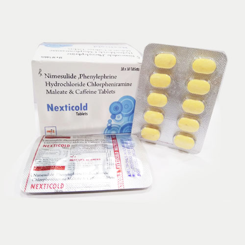 Nimesulide Phenylephrine Hydrochloride Chlorpheniramine Maleate and Caffeine Tablets