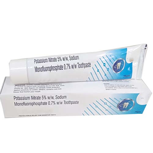Potassium nitrate 5%w/w + Sodium monofluorophosphate 0.7%w/w Tooth Gel