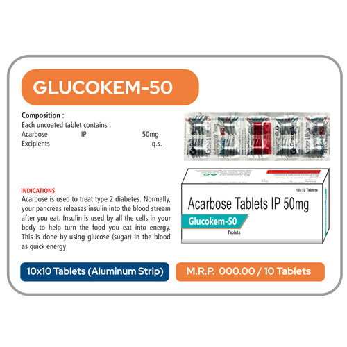 GLUCOKEM-50 TABLETS