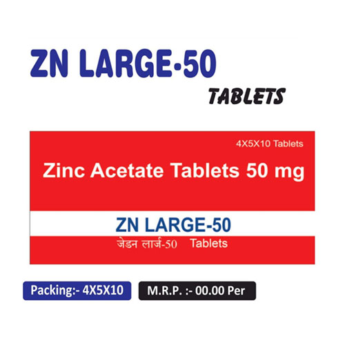Zinc Acetate 50mg Tablets
