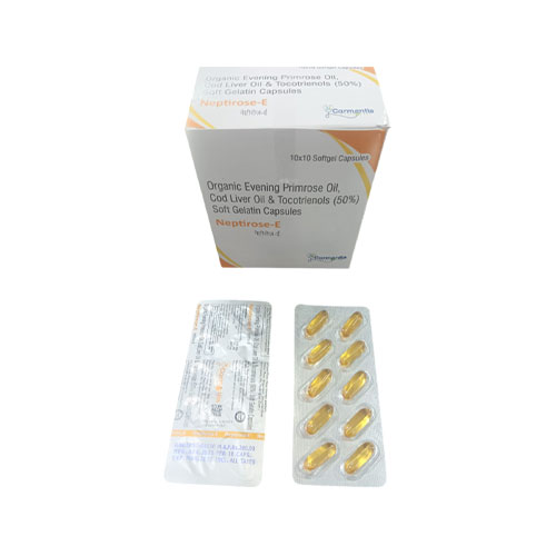 Evening Primrose Oil 500 mg + Cod Liver Oil 300 mg + Tocotrienols 10 mg Softgel Capsules