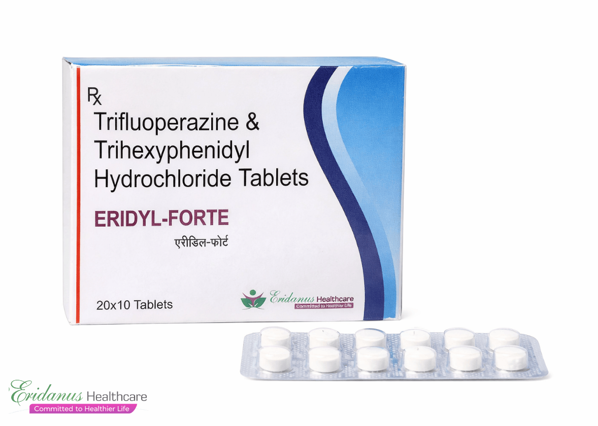 Eridyl Forte Tablets Trifluoperazine 5 mg Trihexyphenidyl 2 mg