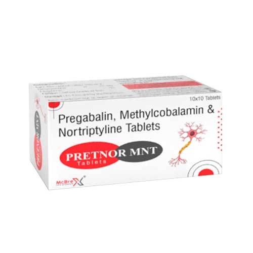 Pregabalin 75mg + Methylcobalamin 1500 mcg + Nortriptyline 10mg Tablets