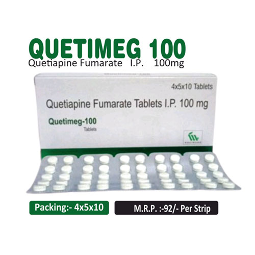 Quetiapine Fumarate 100mg Tablets