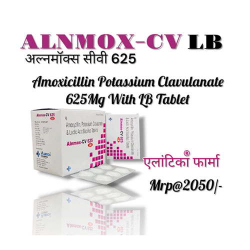 Amoxicillin 500 mg + Potassium Clavulanate 125 mg + Lactic Acid Bacillus (60 Million Spores) Tablets