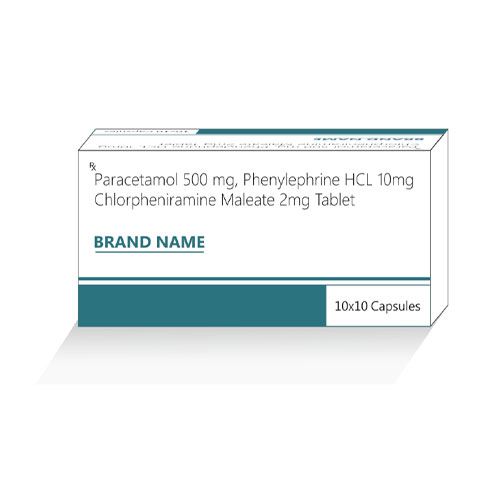 Paracetamol 500 mg + Phenylephrine HCL 10mg + Chlorpheniramine Maleate 2mg Tablets