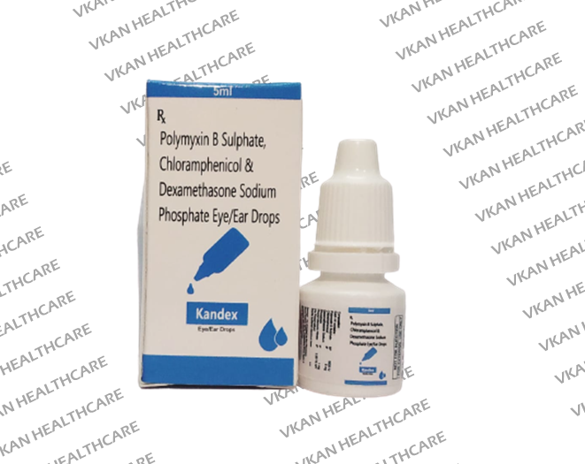 Polymyxin B sulfate 5000 IU  Chloramphenicol 5 mg  Dexamethasone sodium phosphate 1mg