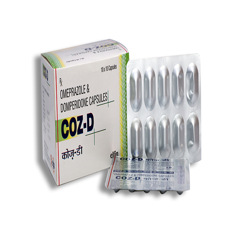 Omeprazole I.P.  20mg + Domperidone  I.P. 10mg Capsules