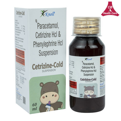 Paracetamol 125mg + Cetirizine 2.5mg + Phenylephrine 2.5mg Suspension
