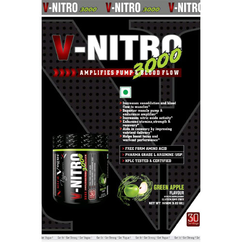 V-NITRO 3000 (GREEN APPLE) Powder