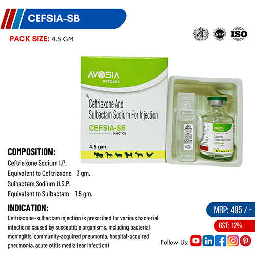 CEFSIA-SB 4.5GM INJECTION