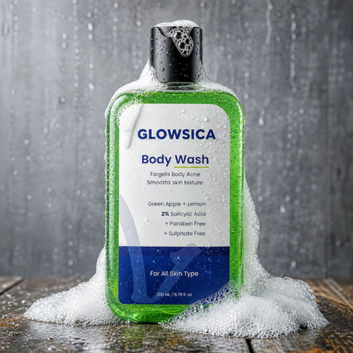GLOWSICA Body Wash Green Apple + Lemon contains 2% Salicylic Acid 200 ml.
