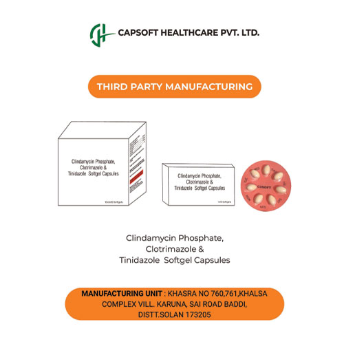 Clindamycin Phosphate (equivalent to Clindamycin) IP 100 mg + Clotrimazole IP 100 mg + Tinidazole IP