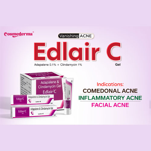 Adapelene 0.1% w/w + Clindamycin 1% w/w Cream