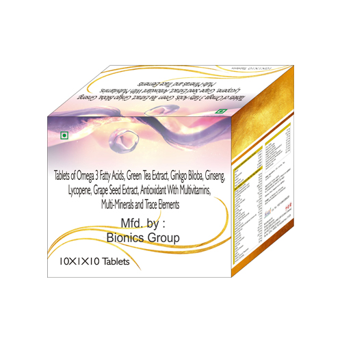 OMEGA 3 FATTY ACIDS+GREEN TEA EXTRACT+GINKGO BILOBA+GINSENG+LYCOPENE+GRAPE SEED EXTRACT Tablets