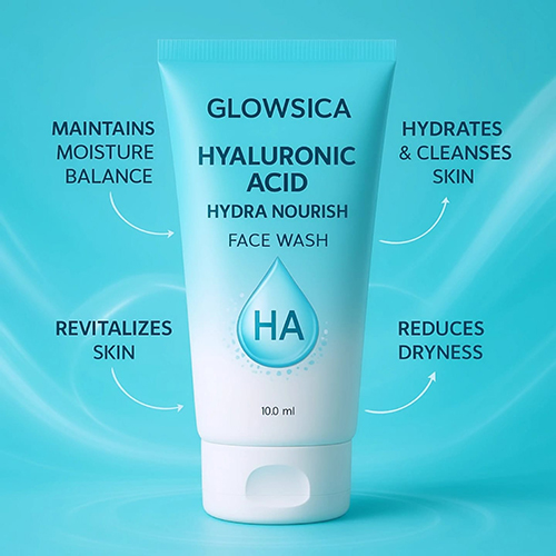 GLOWSICA Hyaluronic Acid Hydra Nourish Face Wash contains Hyaluronic Acid 
