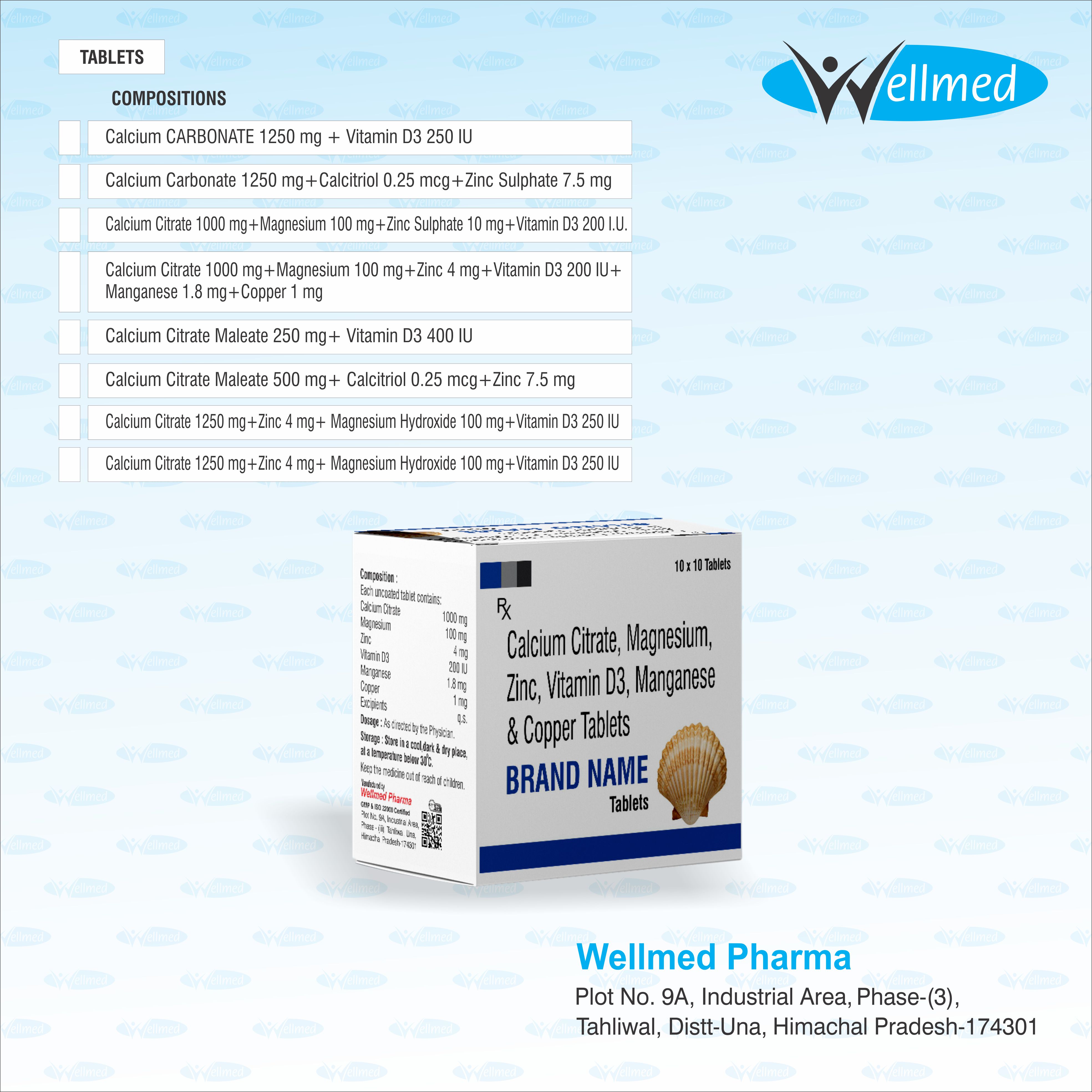 Calcium citrate manganese 