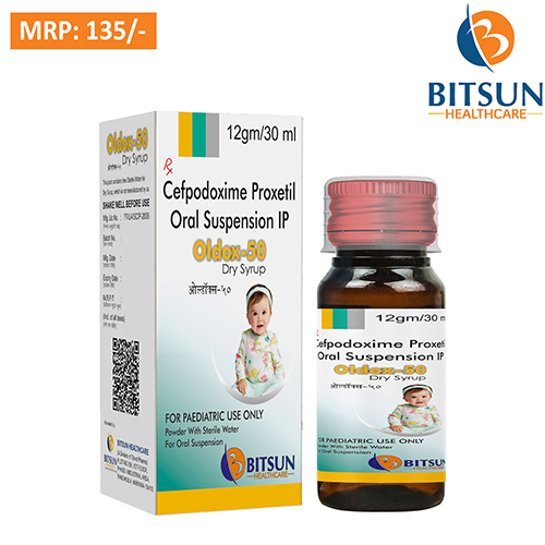 OLDOX-50 DRY SYRUP WITH WATER