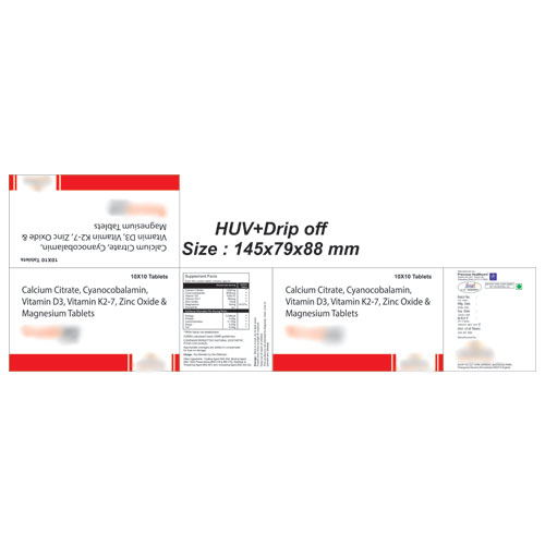 Calcium Citrate+ Vitamin D3+ Magnesium Hydroxide + Zinc Sulphate Tablets