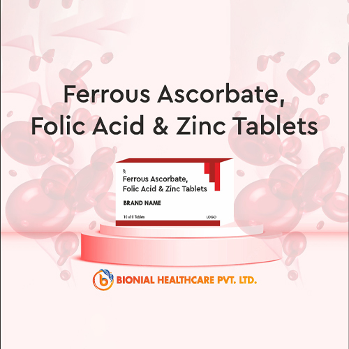 Ferrous Ascorbate100m+ Folic Acid 1.5mg+ Zinc 22.5mg IP Tablets 