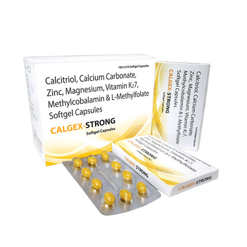 Calcitriol 0.25mcg + Calcium Carbonate  500Mg + Zinc 7.5Mg + Vitamin 45mcg Softgel Capsules