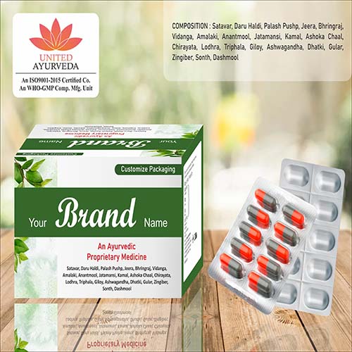 Satavar +Daru+ Haldi +Palash + Pushp +Jeera+Bhringraj +Vidanga +Amalaki +Anantmo Tablets