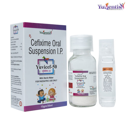 YUVICEF-50MG GLASS Bottle Dry Syrup