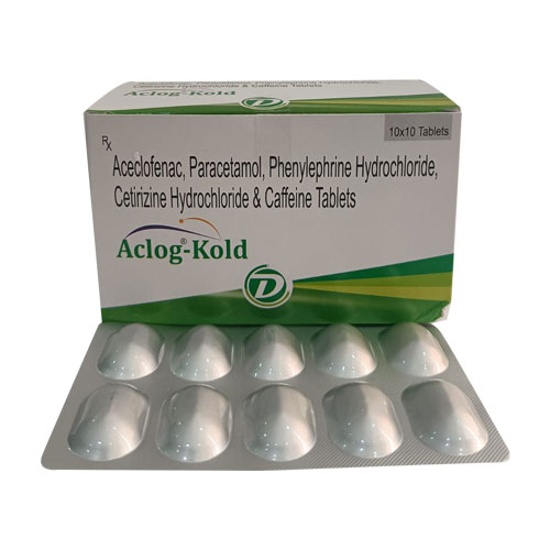 Aceclofenac 100mg + Paracetamol 325mg + Phenylephrine Hcl  5mg Tablets