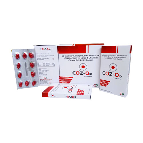 Co-Enzyme Q10 + Lycopene + Multivitamin + Green Tea Extract + L-carnitine + L-tartrate Softgel Caps