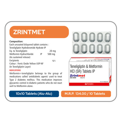 ZRINTMET 20/500 TABLETS