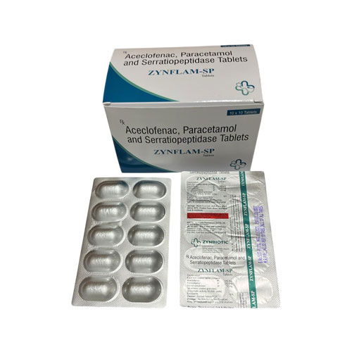 Aceclofenac + Paracetamol + Serratiopeptidase Tablets