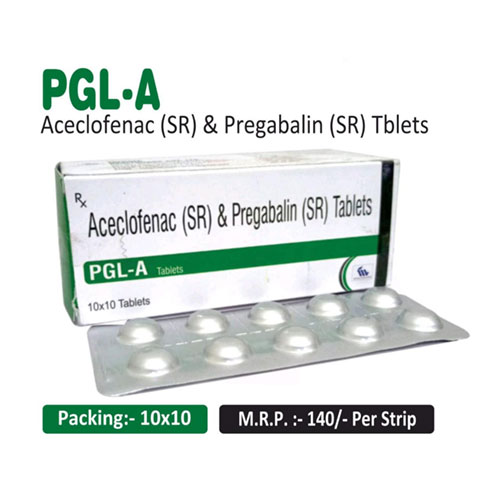 ACECLOFENAC 200 mg + PREGABALIN 75mg TABLETS