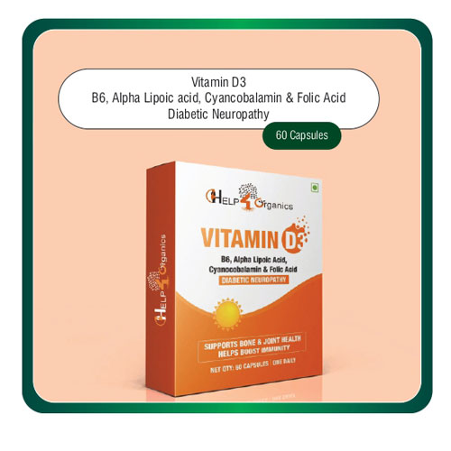 Vitamin D3 B6 + Alpha Lipoic acid + Cyancobalamin Capsules