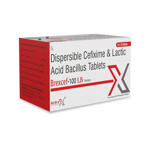 Cefixime 100mg + Lactic Acid Bacillus Tablets