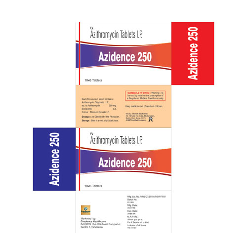 Azithromycin 250 mg/ 500 mg Tablets